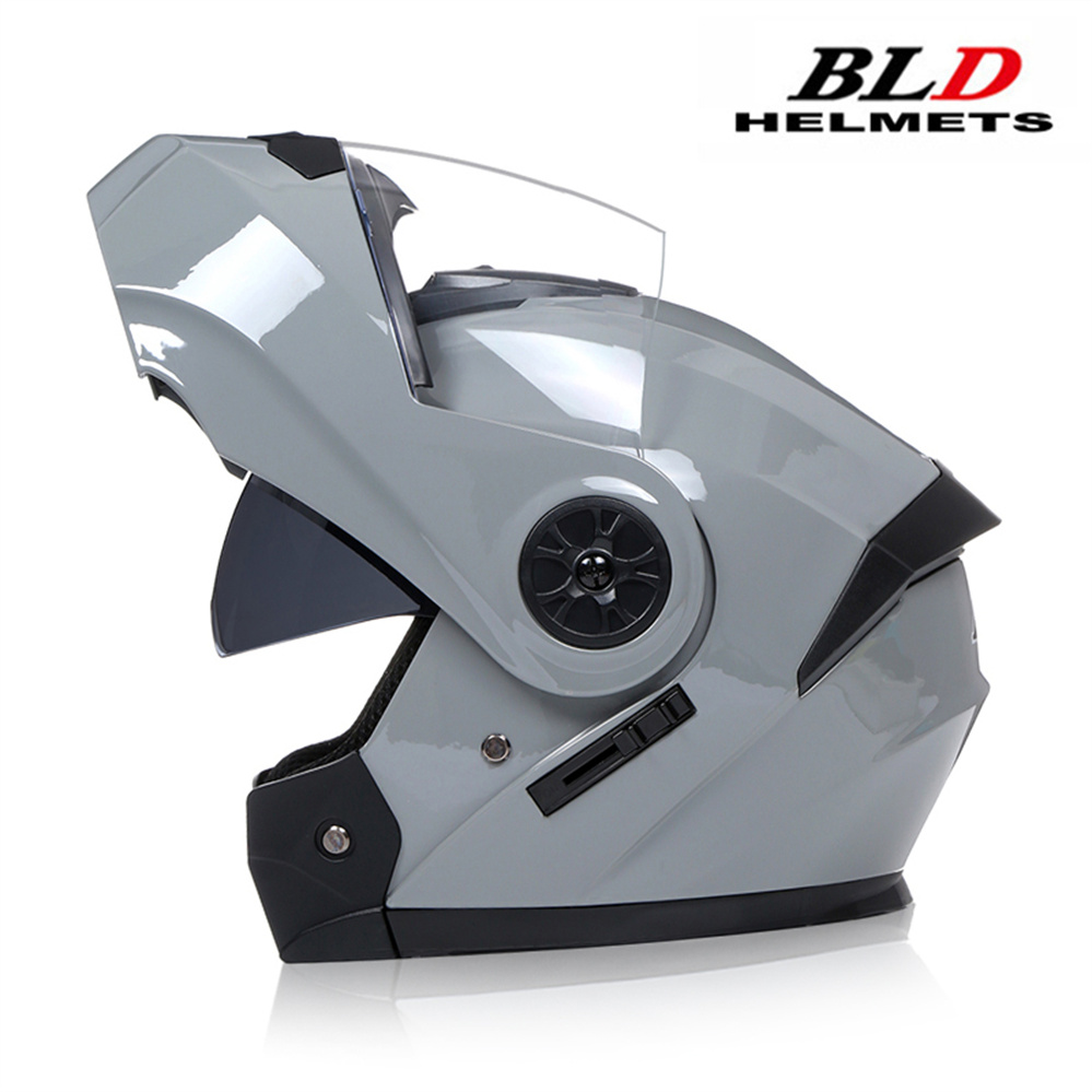 Full Face Motorcycle Helmet With Bluetooth - Casco Modular de doble lente para