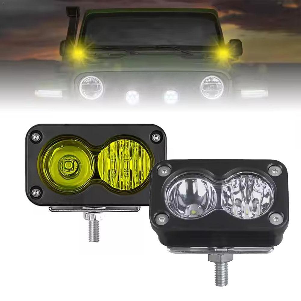 Universal Motorcycle Led Headlight Projector - Faro LED de 20W, reflector cuadrado