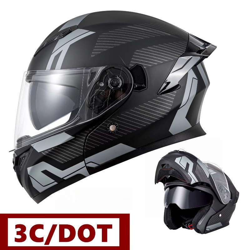 Cascos de motocicleta aprobado - Modular Flip Up Motorcycle Helmet Dot Approved reseña y precio