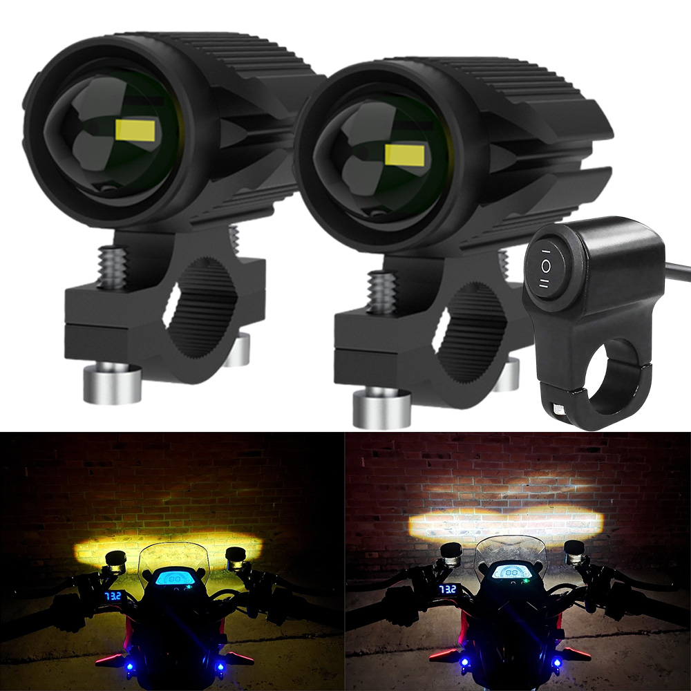 Faros Led adicionales para mot - Universal Motorcycle Led Headlight Projector reseña y precio