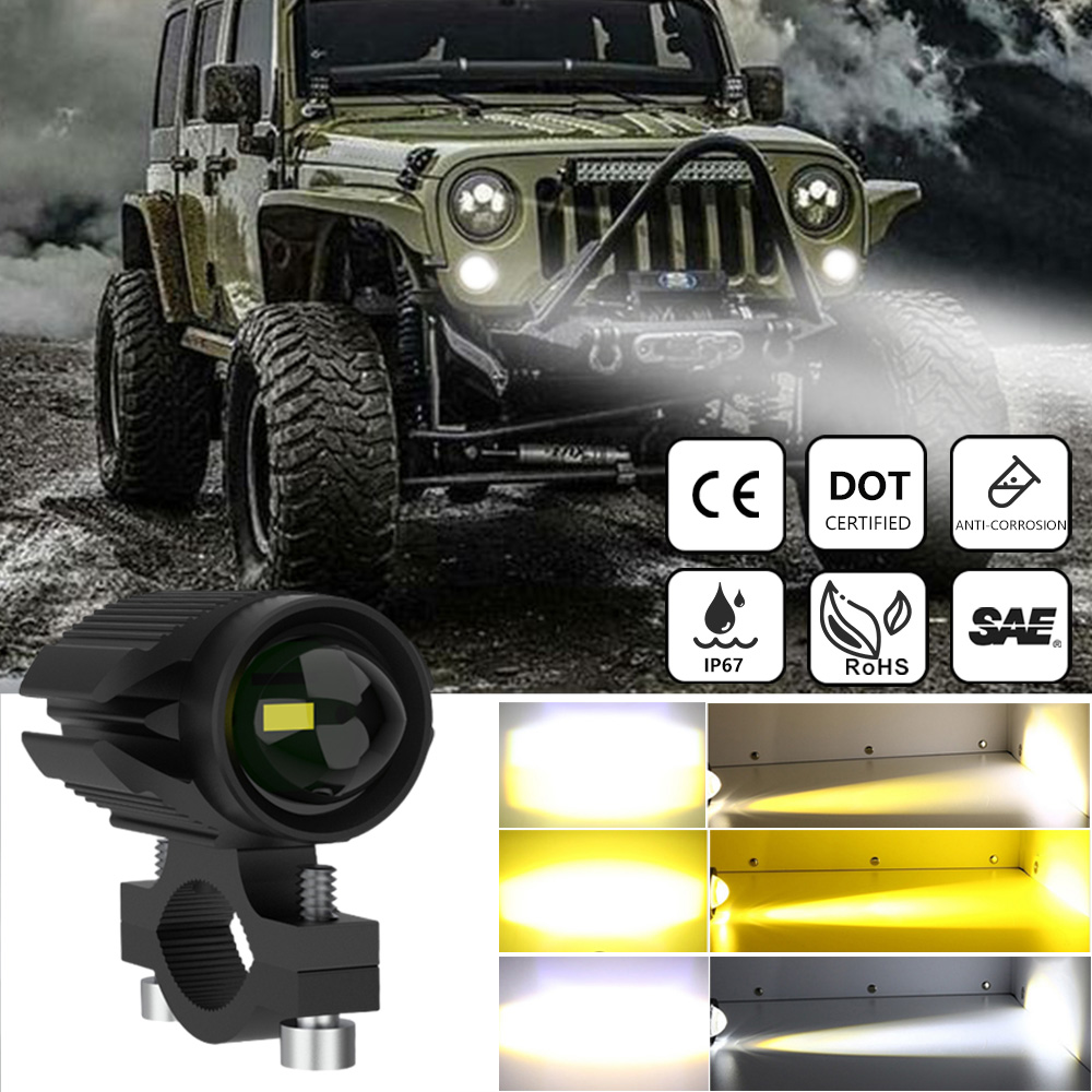 Faros Led adicionales para mot - Universal Motorcycle Led Headlight Projector reseña y precio