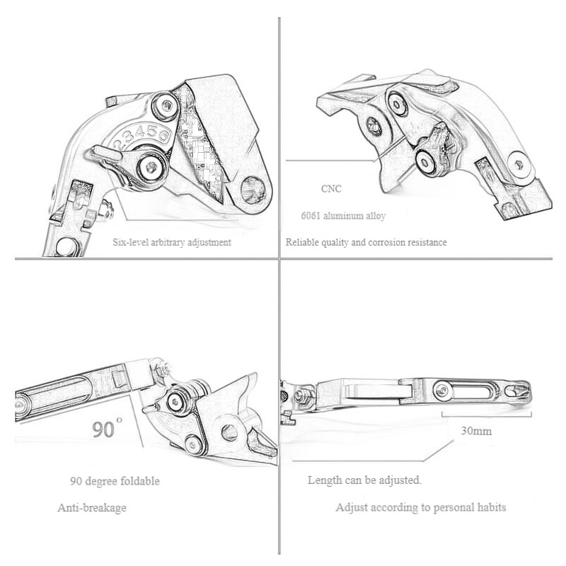 Para YAMAHA MT-09 MT09 MT mt 0 - Cnc Aluminum Adjustable Brake Clutch Levers reseña y precio