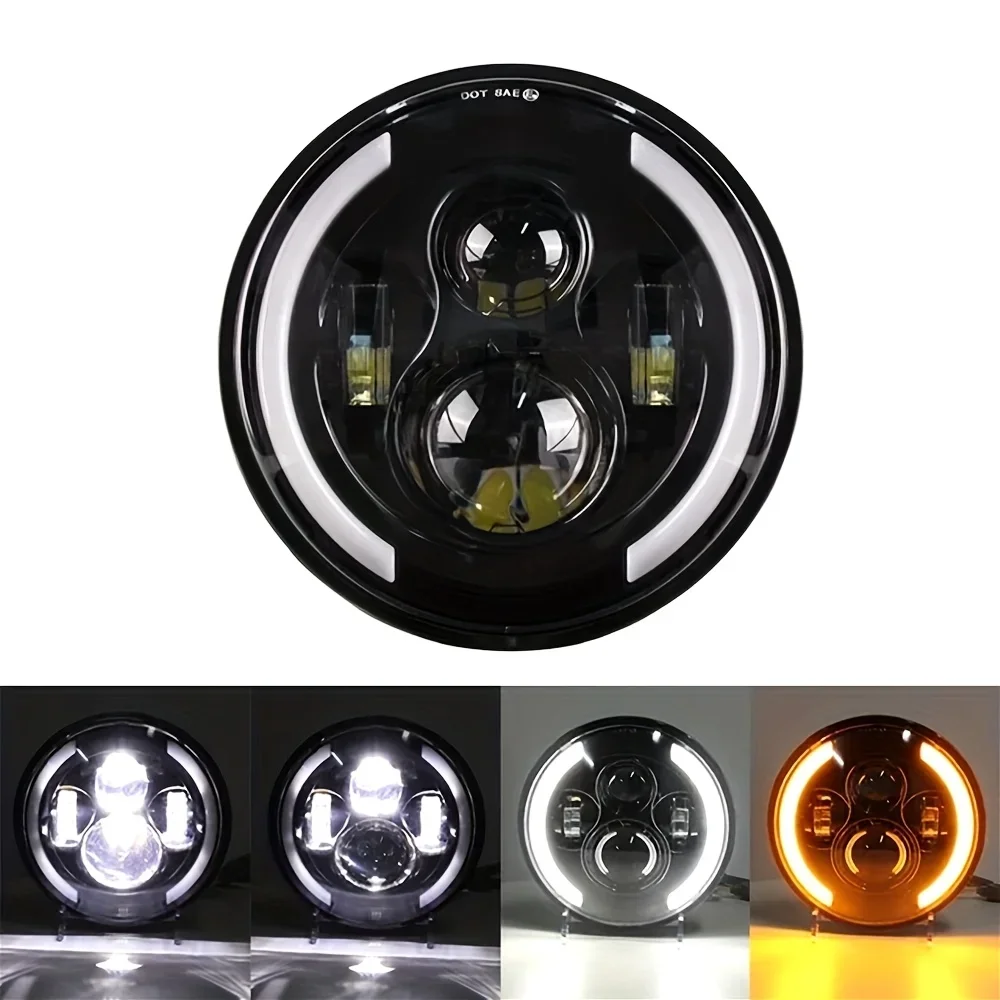 Faro LED de 50W y 7 pulgadas ( - Universal Motorcycle Led Headlight Projector reseña y precio