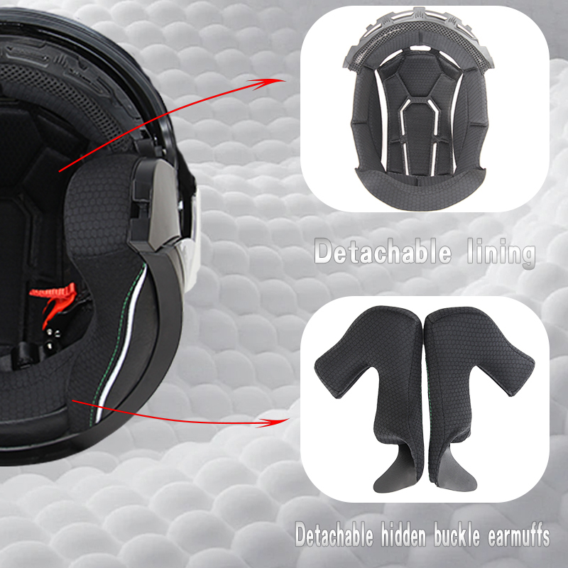 715-Casco Modular abatible con - Dual Visor Motorcycle Racing Helmet reseña y precio