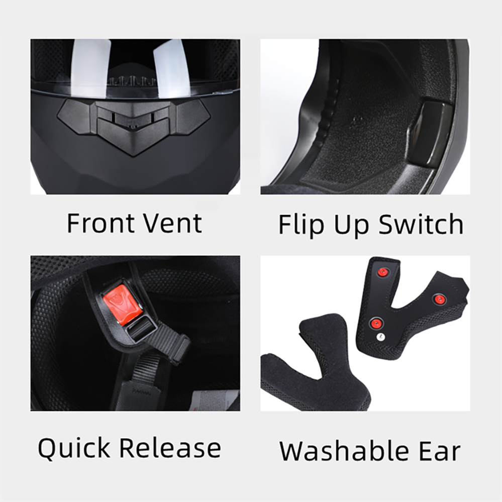 Casco de cara completa persona - Full Face Motorcycle Helmet With Bluetooth reseña y precio
